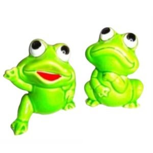 Vintage Ceramic Frog Salt and Pepper Shaker Set | EUC